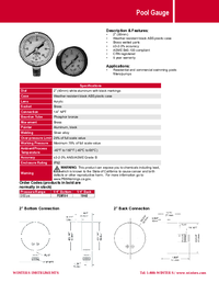 Thumbnail of document Data Sheet - Pool Gauge